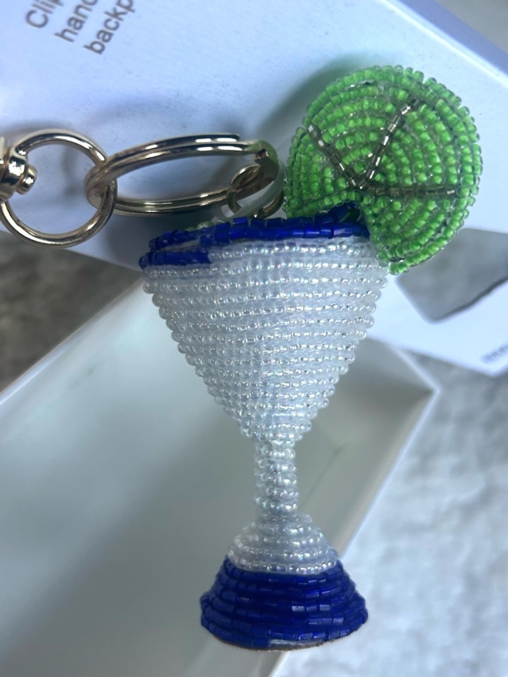 Haute Hippie beaded margarita cocktail bag charm - Picture 4 of 8